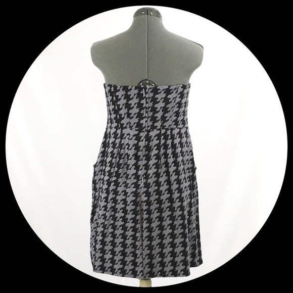 URBAN OUTFITTER’S “Silence & Noise”Houndstooth Strapless Dress Size L - Picture 4 of 6